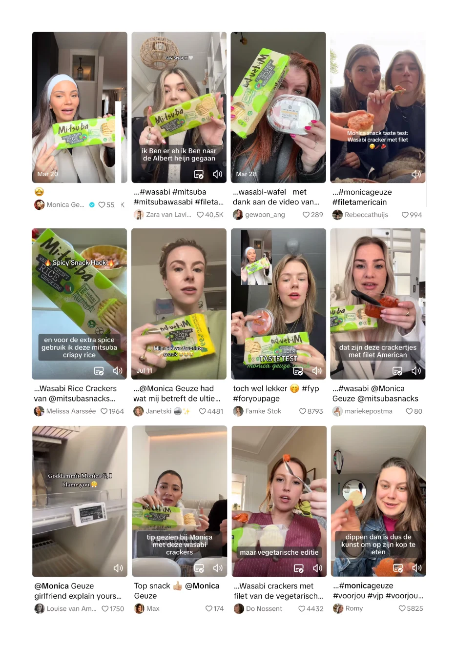 Mitsuba influencer campaign collage